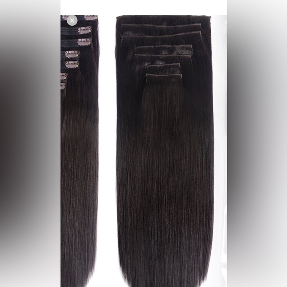 Dark Brown Full Head Clipin Hair Extension | STRAIGHT TEXTURE NEW
